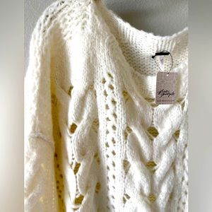 Anthropologie soft sweater with cut out detail, NWT